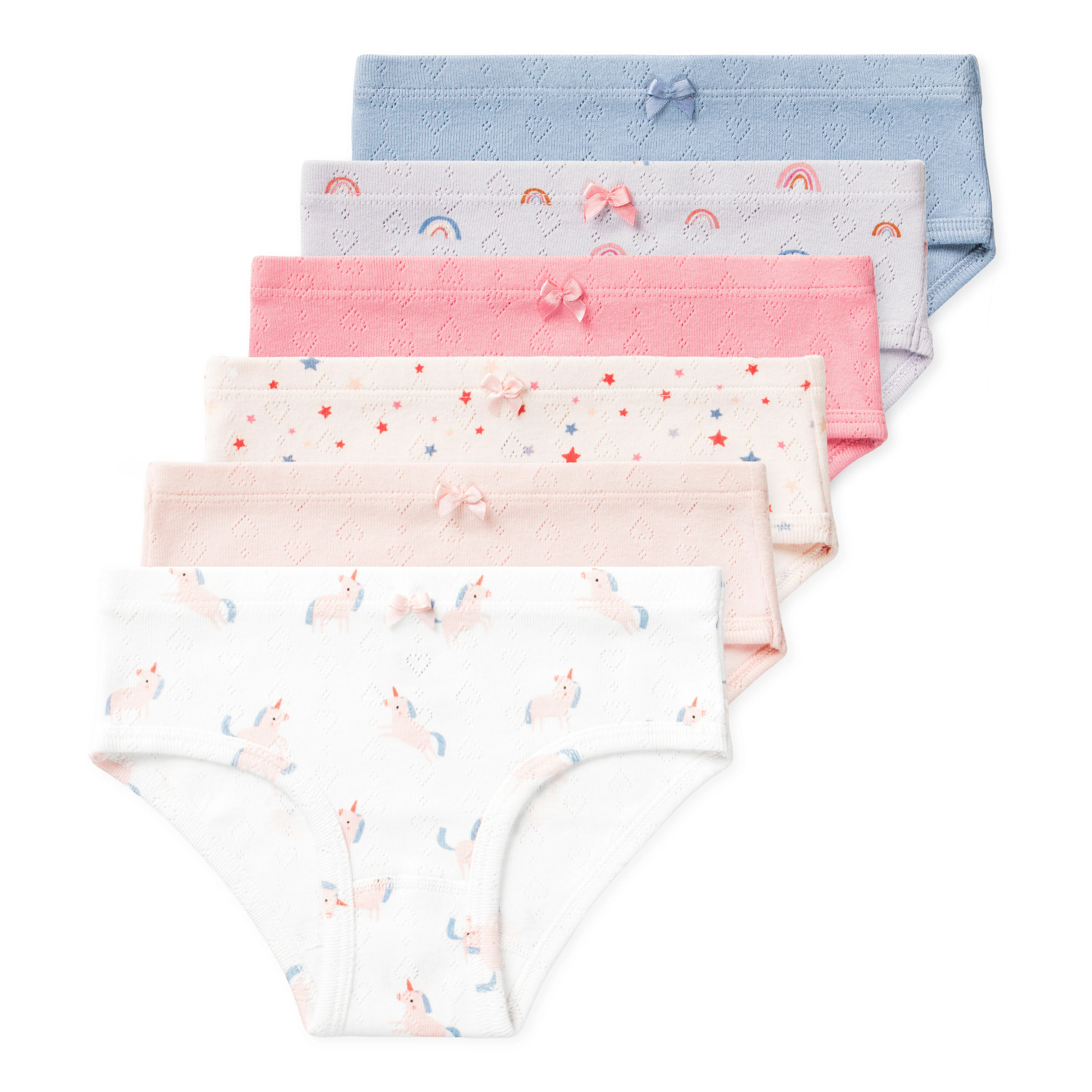 Erica Girls GOTS Organic Cotton Bikini Underwear (6-Pack)